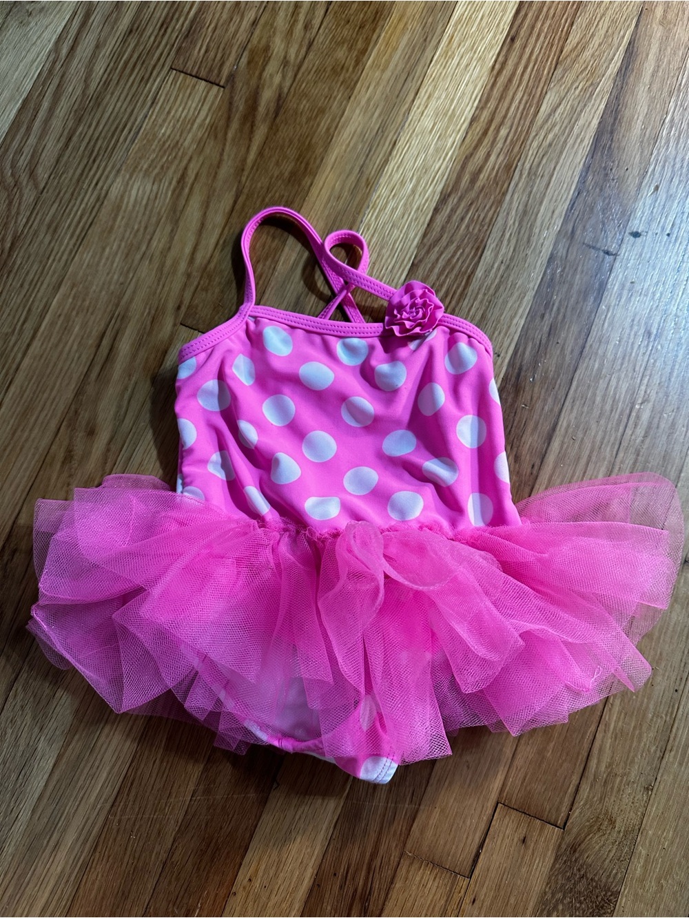 Gymboree Pink Polka Dot Tutu One-Piece Swimsuit